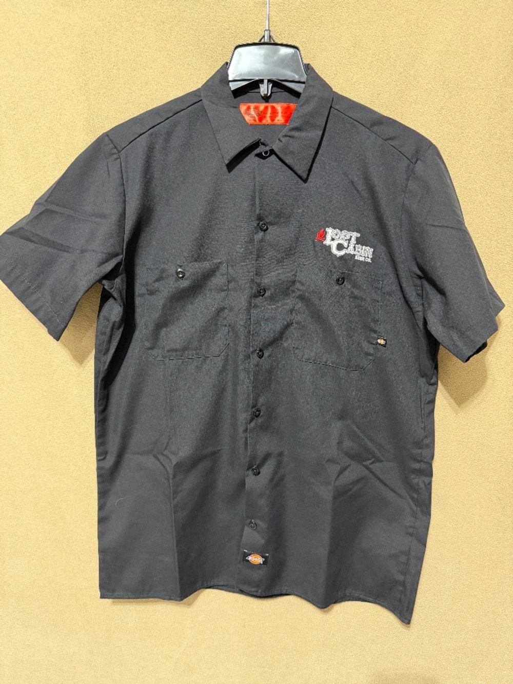 Lost Cabin Beer Co Dickies Work Shirt Men's Medium Black Embroidered Brewery